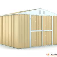 Box capanno giardino Acciaio 327x269 beige