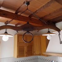 lampadario costruito su giogo