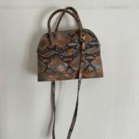 Borsa piccola effetto pitone con tracolla