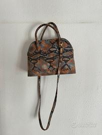 Borsa piccola effetto pitone con tracolla