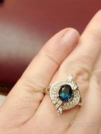 Anello Topazio London Blue