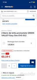 2 barre da tetto Green valley easy One  Evo 012