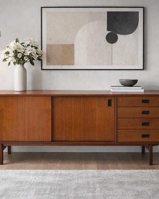 Sideboard in teak anni 60 stile scandinavo