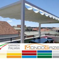 Pergola 4x4 tettoia fissa gazebo acciaio pompeiana
