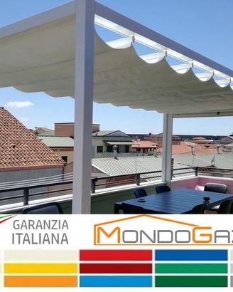 Pergola 4x4 tettoia fissa gazebo acciaio pompeiana
