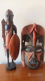 Maschera africana e Guerriero Masai