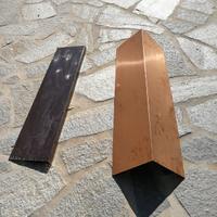 Lamiera zincata colore testa di moro piegata a L