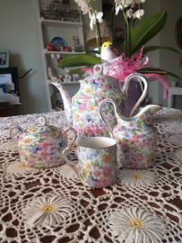 Servizio tea/caffè inglese con fiorellini Chinz