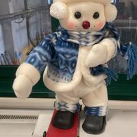 Pupazzo di neve in stoffa - 3 pezzi