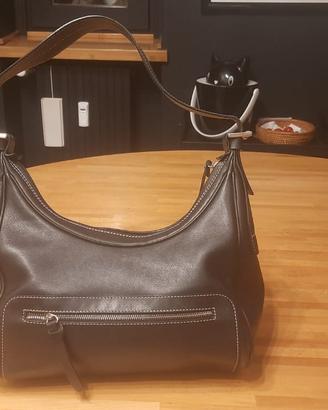 Borsa Hogan Panam mezzaluna pelle nera originale