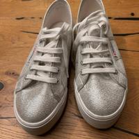 Superga Argento con zeppa