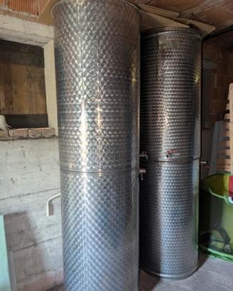 4 botti acciaio inox per uso alimentare 