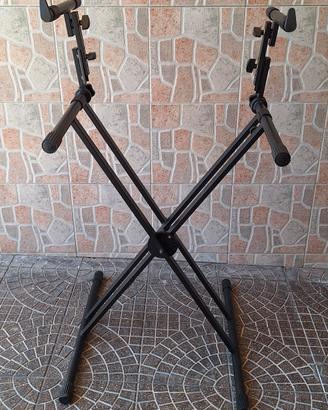 🎹 STAND DOPPIO PER TASTIERA