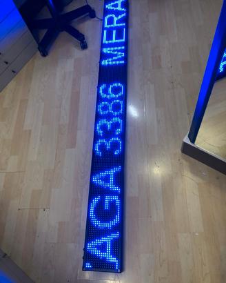 Tabella led scorrevoli   2 METRI X 20cm  3 colori