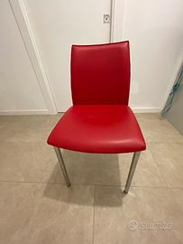 Sedie ecopelle rosse