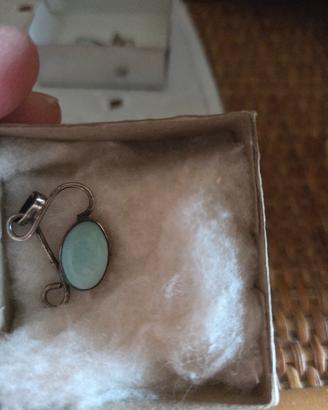 ciondolo pietra Larimar arg 925