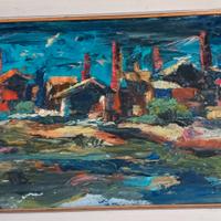 Quadro olio su cartoncino Biagio Biasi