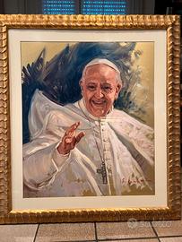 Elio Lombardi "Papa Francesco" dipinto collezione