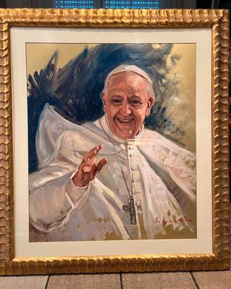 Elio Lombardi "Papa Francesco" dipinto collezione