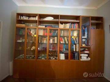 Libreria in noce massello