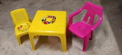 Set bambino tavolo + 2 sedie