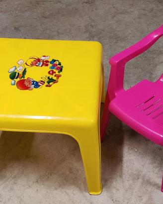 Set bambino tavolo + 2 sedie