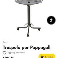 trespolo per grandi pappagalli 