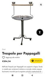 trespolo per grandi pappagalli 