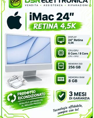 iMac 24" RETINA 4.5k 8-256gb M1