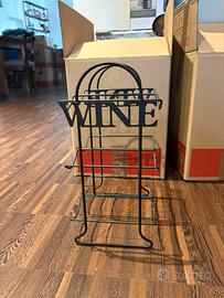 Porta bottiglie in ferro