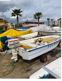 Barca pilotina m 4.20 motore Jonhson 25 cv