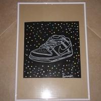 poster di scarpa fatto a mano