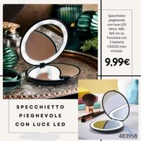 Specchietto pieghevole con luce LED 