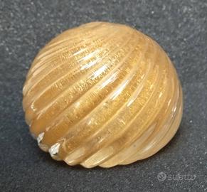 decorazione  vetro di Murano  spirale foglia oro