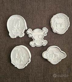 Set 5 stampi per biscotti One Piece Tagliapasta 
