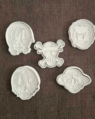 Set 5 stampi per biscotti One Piece Tagliapasta 