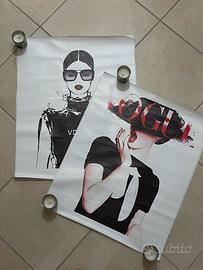 Tele in tessuto con stampa “Vogue”