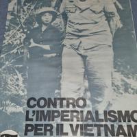 manifesto Elettorale anni 70 p.c.i. guerra Vietnam