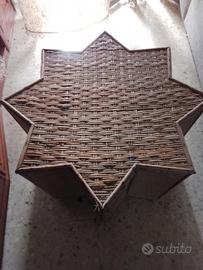 Tavolino in rattan a stella