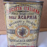 Scatola in latta antica polvere da caccia vintage