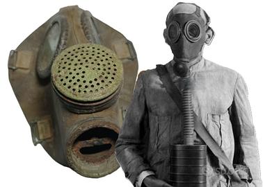 2° GUERRA 2°GM WW2 RARA MASCHERA ANTIGAS ITALIANA