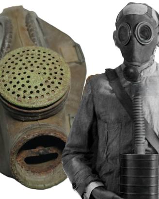 2° GUERRA 2°GM WW2 MASCHERA ANTIGAS ITALIANA M35