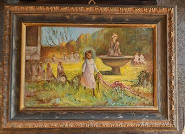 DIPINTO AD OLIO XIX . XX BENVENUTI P. 40 X 25,5