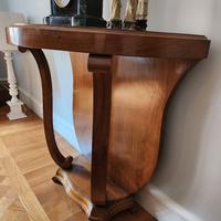 consolle  decò in noce e radica 