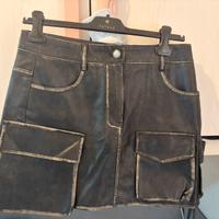 Gonna di finta pelle