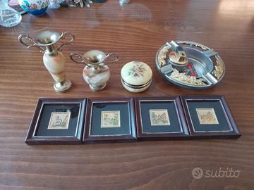 quadri miniatura porta gioielli anfora posacenere