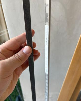 Profilo mapei angolare alluminio grigio antico