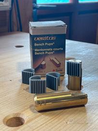 Coppia cani da banco falegname in ottone Veritas