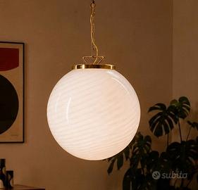 Lampadario Vintage Sfera Vetro 40 cm