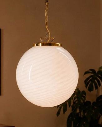 Lampadario Vintage Sfera Vetro 40 cm